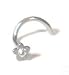 The Stainless Steel Jewellery Shop - Nose Stud with Clear Crystal - Includes a Velvet Jewellery Gift