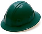 Full Brim 4 Pt. Ratchet Suspension Hard Hat-Green
