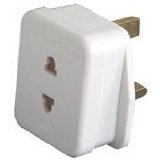 DSP1273 Shaver/Toothbrush Plug Adapter - 2 Pin Socket For Shaver/Toothbrush Converts to Standard 3 Pin UK Plug - 1 AMP Fuse BS646, BS 1363/3, ASTA STD 125. Approved by ASTA - Shaving Lead Sold Separately (DAP101)