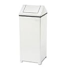 Trash Container, w Liner, 24-Gallon, 14 sq. x 35-1 2H, Stainless Steel URIT1424SSPL by United