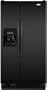 Whirlpool : ED5DHEXWB 25 cu. ft. Side-by-Side Refrigerator - Black