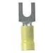 PV10-10F-Q, Fork Terminal, Vinyl Insulated, Funnel Entry, 14 ? 10 AWG, 10 Stud Size, 25 pc. Package Quantity. (25 Items)