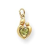 14k Heart Shaped .25PE Mother and Child Charm