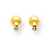 14k 3.5mm Ball & CZ (Cubic Zirconia) Screwback Earrings