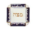 Passover Matza Plate With Scene of Jerusalem for Seder Night on Jewish Holiday