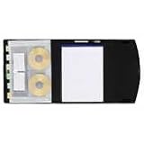 Padfolio With Expanding File, Black/Black, Sold as 1 each