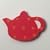 Teapot Fridge Magnet / Red