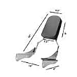 Honda spirit 750 sissy bar backrest 1998-2003 flame back rest