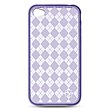 Premium TPU Flexi Argyle Gel Skin for Apple iPhone4, 4th Generation, 4th Gen Flexible See Thru Skin, Purple Checkers Plaid Print