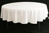Wholesale wedding Polyester 90 Round Tablecloth - White