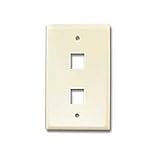 CAT5 Face Plate, 2-Hole - Beige