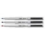 .4MM Fine Tip Rollerball Pen, Black Barrel/Blue Ink BICRM11BE