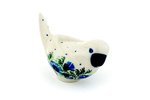 Polish Pottery Figurine Bird (1.97in.H x 1.97in.W x 4.53in.L) Traditional Pattern - H2448C