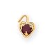 14k January Birthstone Heart Charm