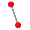 Red Glow-in-the-dark Tongue Ring Barbells