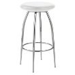 Bernie Counter Stools Set (White / Chrome) (25.6H x 15W x 15D)
