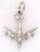 14k White Gold 3-D Airplane Charm [Jewelry]