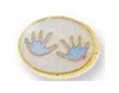 Blue Baby Hands Floating Charm for Heart Lockets