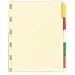 SPR21351 Ring Binder Indexes,5-Tabs,11x8-1/2,Buff Paper,Clear