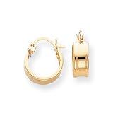 14k Sm. Polished Band Hoop Earrings SE1047