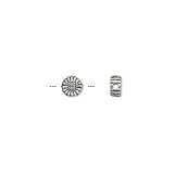 Star bead cap, antiqued silver---Sold per pkg of 100