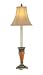 Lite Source C4994 Goldie Buffet Lamp, Antique Gold Ceramic with Fabric Shade