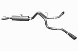 2002-2005 Dodge RAM TRUCK Dual Extreme Exhaust Kit Exits Behind Rear Tire At An Aggressive Angle Incl. Muffler/Pipes/3.5 in. Stainless Tips/Hangers/Clamps Aluminized