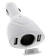 Dual Port USB Car Charger Adapter with Socket (White) for Ipod apple Dual Port USB Car Charger Adapter with Socket (White) for Ipod apple
