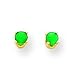 14k 3mm Emerald Earrings