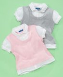 Greendog Little Girl Layered Shirt with Vest