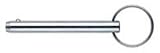 3/16 x 1/2 effective usable grip length, Ring Detent Pin, 18-8 stainless steel, 10/pack