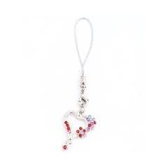 Handyschmuck Pendant-diamond heart mit flower