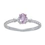 0.21 Cts Imperial Topaz Solitaire Ring in 14K White Gold-3.5