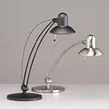 Catalina Lighting 12044118028 Axis Flexible Halogen Metal Desk Lamp, Adjustable Shade, 25 High, Black