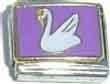 Clearly Charming Swan Bird Italian Charm Bracelet Link
