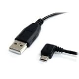 StarTech.com Micro USB Cable - A to Left Angle Micro B - USB cable - 4 PIN USB Type A (M) - 5 pin Micro-USB Type B (M) - 1.8 m ( USB / Hi-Speed USB ) - Component (Networking) - black