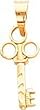 14K Gold Key Charm