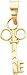 14K Gold Key Charm