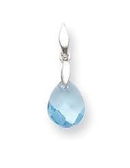 Sterling Silver Blue CZ Earrings QE2971"