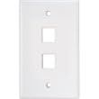 SCP Wire & Cable Keystone Style Port Wall Plate - White - 2-Port