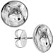 Blazing Blue Eyed Night Wolf Stud Earrings