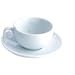 White Cappuccino Cup Saucer Tea Set Coffee Mug Crockery - 7oz (Box 6)