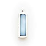 Sterling Silver Blue Mother of Pearl Inlayed Pendant
