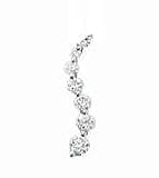 14k White Gold & Diamond Journey Pendant (0.50ctw)