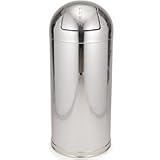 Review Rubbermaid  / Rubbermaid 9630 Marshal Stainless Steel Container with 13 3 / 4 U.S. gal - 52 L - Galvanized Liner - Marshal Steel