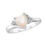 Lab-Created Opal Ring in 10kt. White Gold