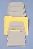 Buddy Products 4810-32 Mirage recycled steel wall rack file, 7 open-ended pockets, platinum