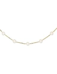 14K Cultured Pearl Necklace - PR61-18"