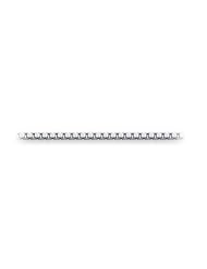 PremiumPearl 18 Inch 14K White Gold Box Chain, 0.6mm Chain Size