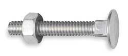 Battalion 1XNB1 Carriage Bolt, L 1 3/4 In, PK 12